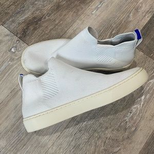 White Rothy’s tall Sneaker Boot